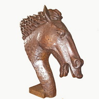 Bronze horse head statue CA-013