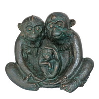 Monkey family statue sculpture CA-089