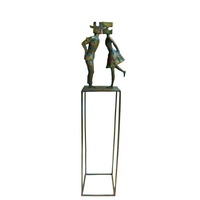 Bronze modern kissing sculpture CMS-034